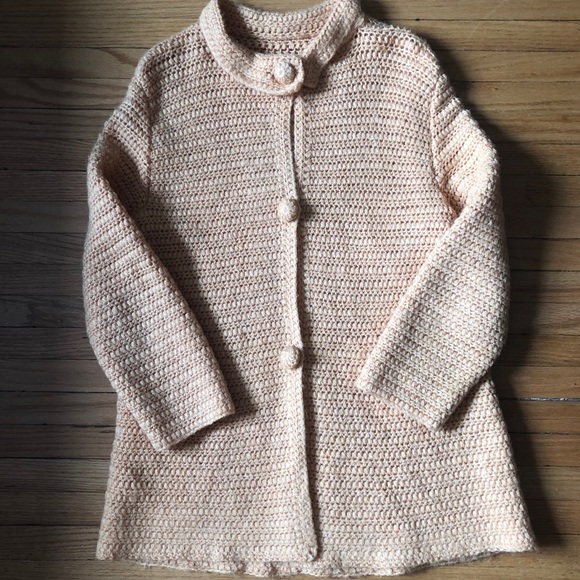 Vintage (?) Handmade Crochet jacket Sweater - Picture 1 of 5